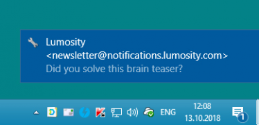 Notification about one letter